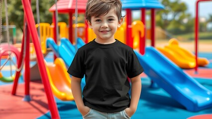Children's t-shirt with cheerful atmosphere.