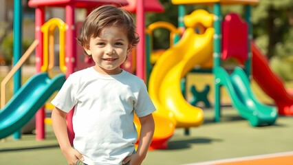 Children's t-shirt with cheerful atmosphere.