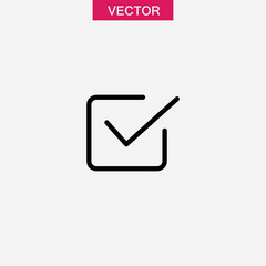 checkbox icon isolated sign symbol vector, simple linear illustration for web and app..eps