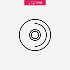 compact disk icon or logo isolated sign, vector linear illustration for web and app..eps