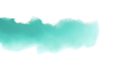 Turquoise watercolor effect on black backdrop creates a captivating design element, perfect for creative projects, silhouette, transparent background