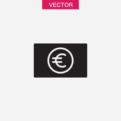 Obraz premium Euro icon or logo isolated sign symbol, vector flat black trendy style illustration for web and app..eps