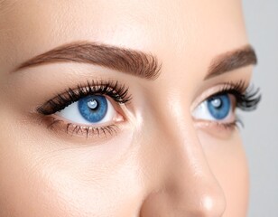 Obraz premium Close-up woman's eyes and eyebrows