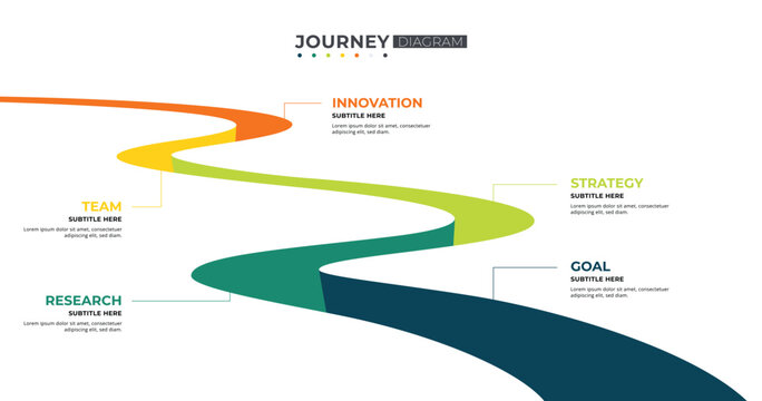 Infographic template for business. 5 Steps Modern milestone diagram with road journey concept, presentation vector infographic.