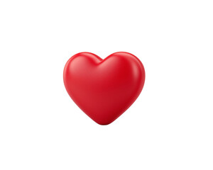 3d Shiny red heart