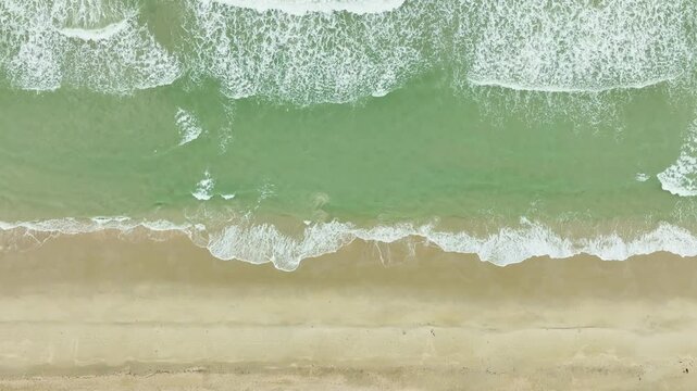 Nature of the beach and sea Summer with sunshine, sandy beaches, clear blue waters sparkling against the blue sky. On an island with good ecology and environment Background for summer vacation