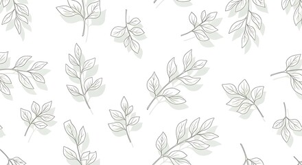 Elegant Minimalist Botanical Leaf Pattern Design