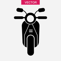 scooter icon or logo isolated sign,Scooter logo design,Motorcycle icon simple illustration for web and app..eps