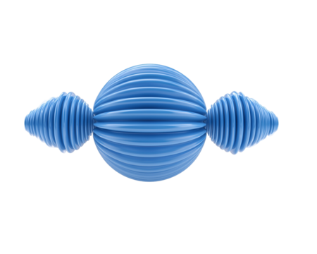 Textured blue spheres