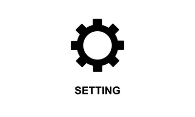 Setting Vector Icon Isolated On White Background