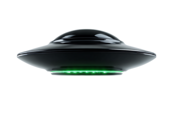 Futuristic flying saucer, unidentified flying object.