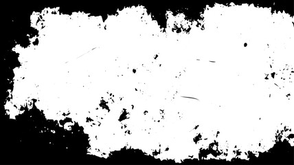 Grunge Texture Border with Scratches and Eroded Edges in Black and White