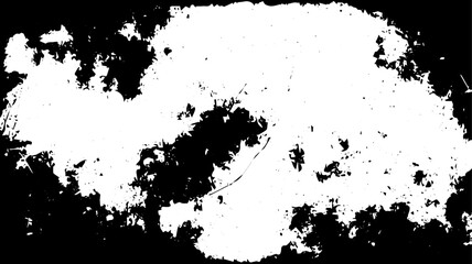 Grunge Texture Frame with Cracked Distressed Edges and Worn Overlay on White Background