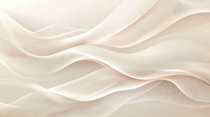 Fototapeta premium Beige Silk Waves Abstract Background.