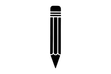 Silhouette of a pencil on transparent background