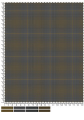 Textured Plaid Fabric Sample in Gray and Brown Tones