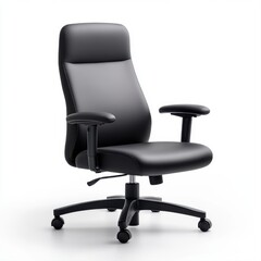 Obraz premium Modern Black Office Chair with Ergonomic Design and Adjustable Features