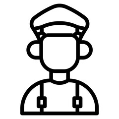 Air force avatar  in vector illustration