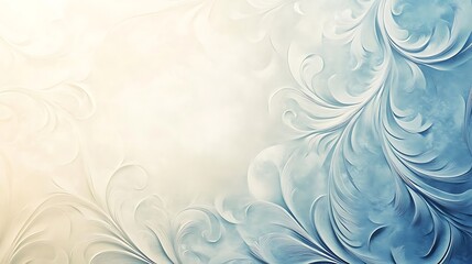 Elegant Blue Floral Background.