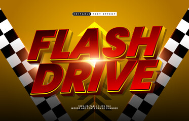 flash drive editable text effect with a fast and speed text effect