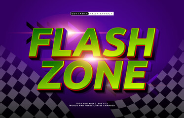 flash zone editable text effect with a fast and speed text effect
