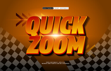 quick zoom editable text effect with a fast and speed text effect