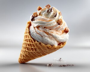 Whipped Cream Ice Cream Cone
