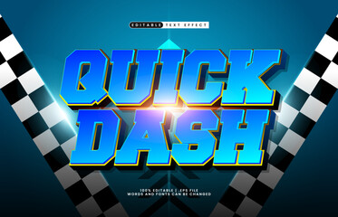 quick dash editable text effect with a fast and speed text effect