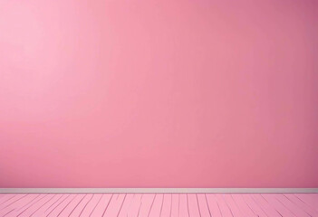 Pastel Pink Room Interior Blank Wall and Wooden Floor Photography Background
