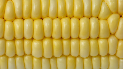 The High-resolution photo of a corn cob with a 45MP camera.