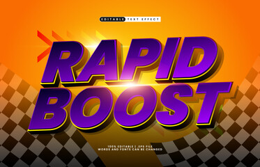 rapid boost editable text effect with a fast and speed text effect