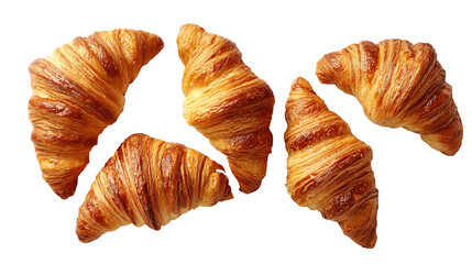 Delicious fresh croissant isolated on white background