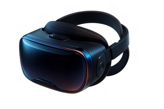 Vr headset isolated on transparent background, showcasing modern technology and immersive experiences - Powered by Adobe