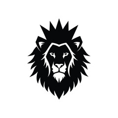 Fototapeta premium lion head vector illustration on white background