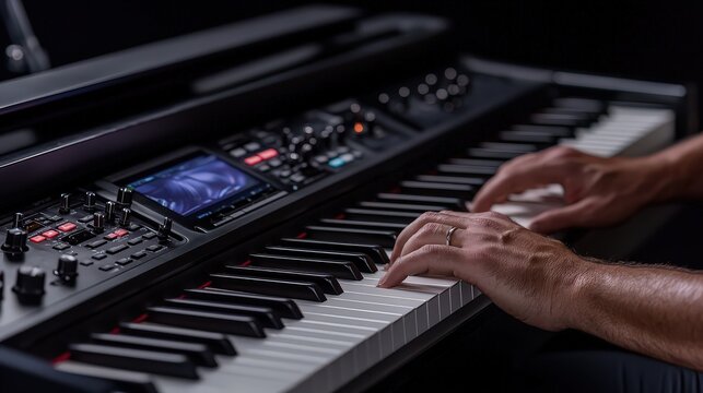 Live piano performance studio music content intimate setting close-up view artistry unleashed for enthusiasts