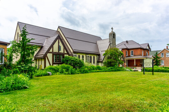 Discover the rich history and beauty of St. Andrew's Anglican Church in Alliston, a 1876 red brick landmark of faith and community of New Tecumseh.