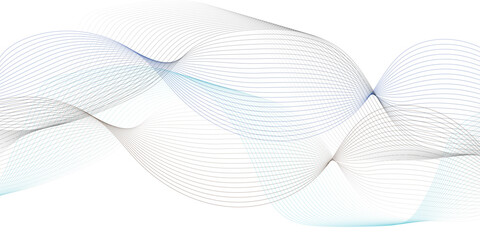 Vector abstract white light blend paper wave flow digital gradient transparent tech wave curve creative technology flowing smooth diagonal background. Modern creative wave lines glowing moving sound