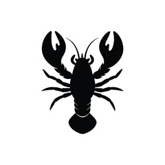 crayfish on white background