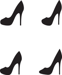 Women’s High Heel Icon ,  Elegant Footwear Vector Illustration for Women