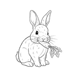 Obraz premium rabbit with a carrot