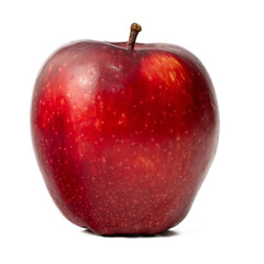 The High-resolution of red apple fruit photos with a 45MP camera isolate on white
