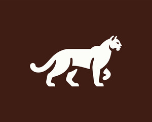 White cougar head design for company logo