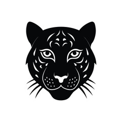 tiger head vector on white background