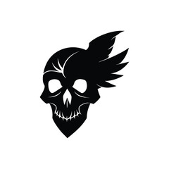 skull and crossbones on white background