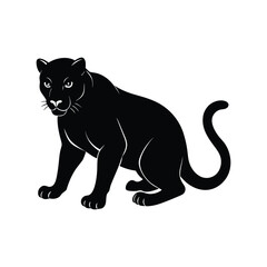 black Black Panther Angry on white background