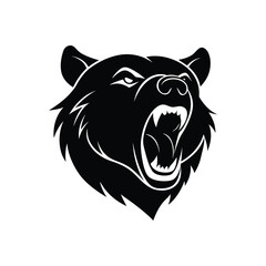 vector illustration of a Bear Cub Silhouette