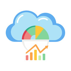 Cloud computing data analysis shows sales increasing for business