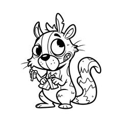 Naklejka premium coloring alphabet for kids