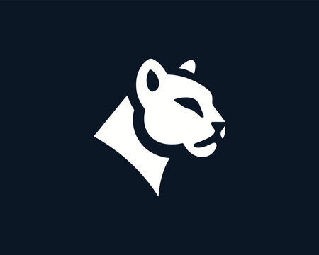 white cougar emblem in vector format