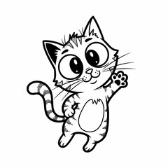 Obraz premium cat, cartoon, animal, vector